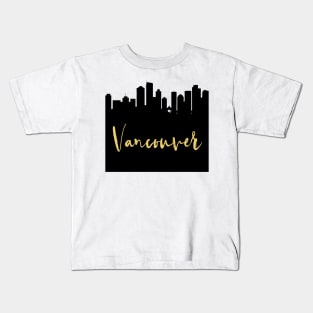 VANCOUVER CANADA DESIGNER SILHOUETTE SKYLINE ART Kids T-Shirt